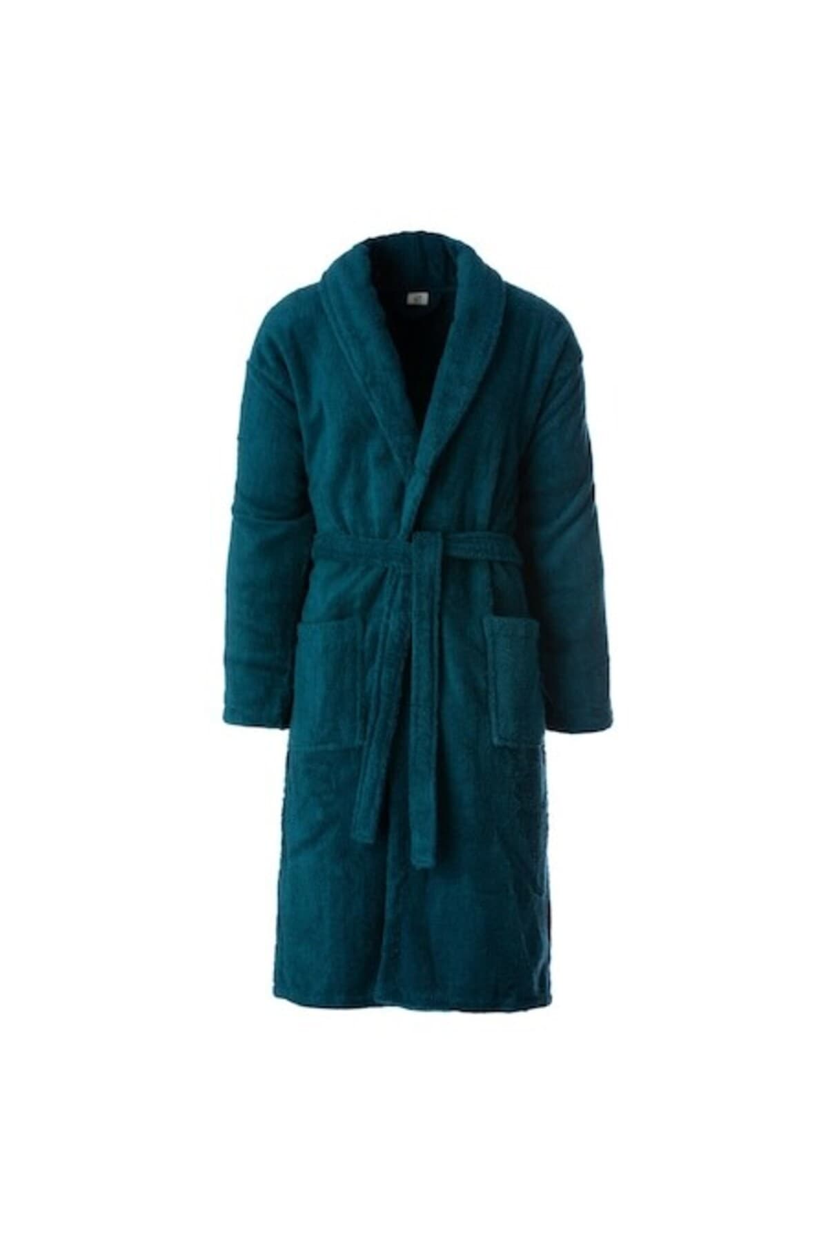 Fotografie produs: Halat de baie pentru barbati, model patrat, bumbac, marime universala, albastru