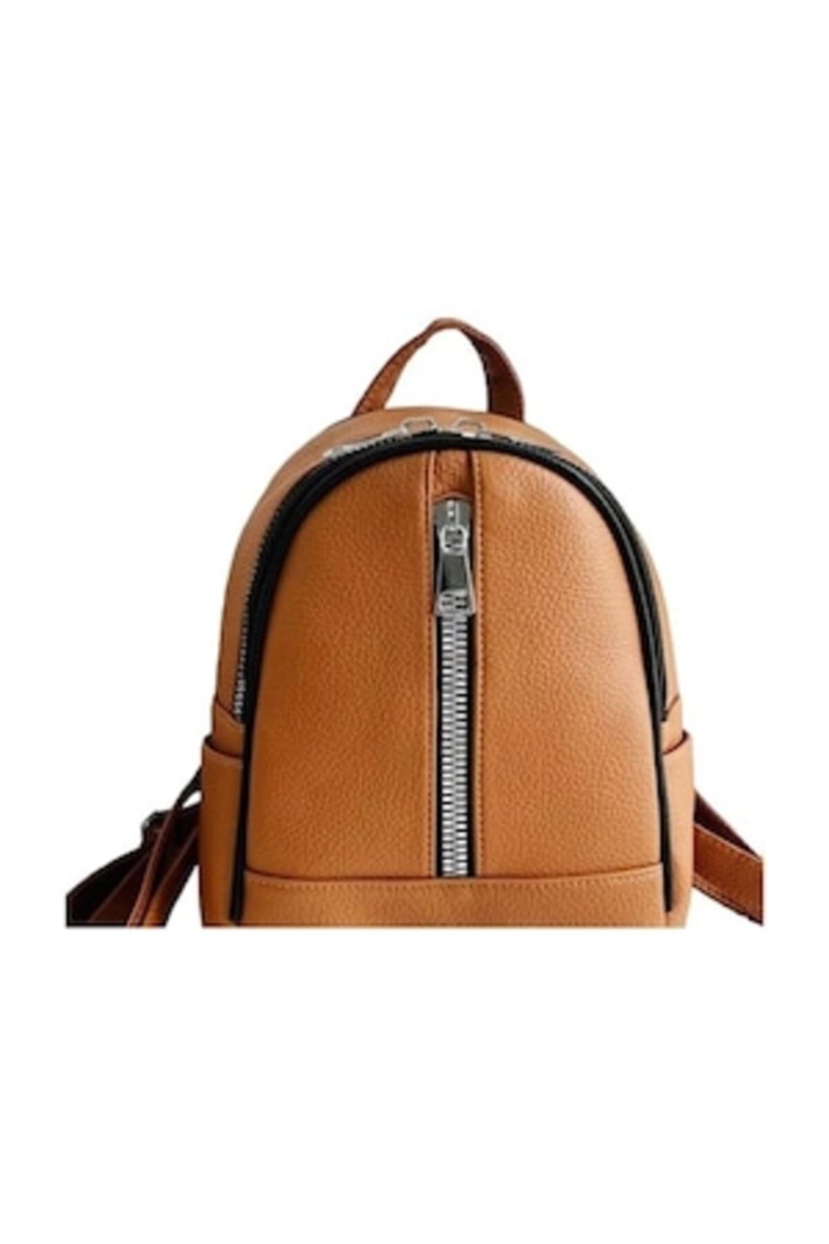 Fotografie produs: Rucsac de dama maro din piele ecologica cu fermoar 30 cm - Concept