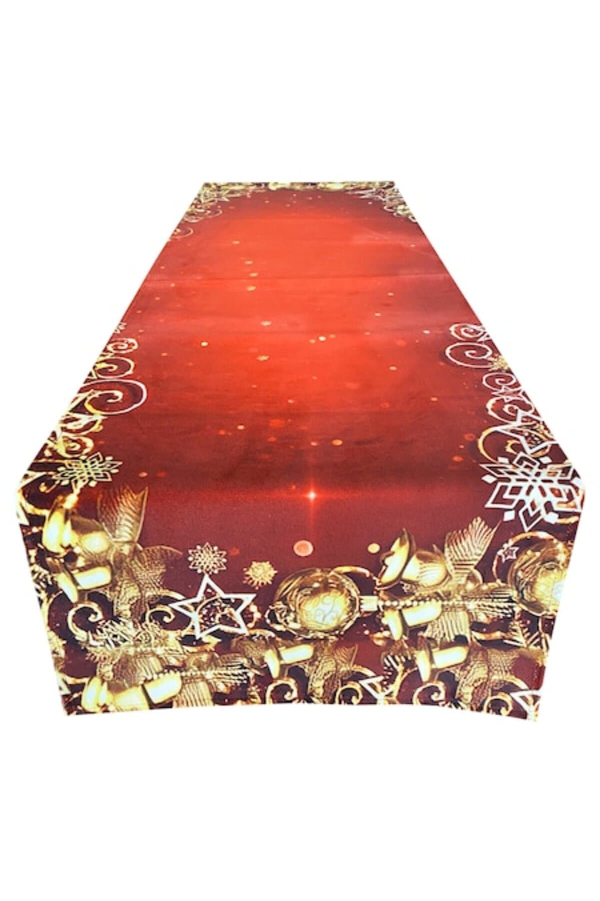 Fata de masa cu imprimeu globuri de Craciun 40 x 140 cm