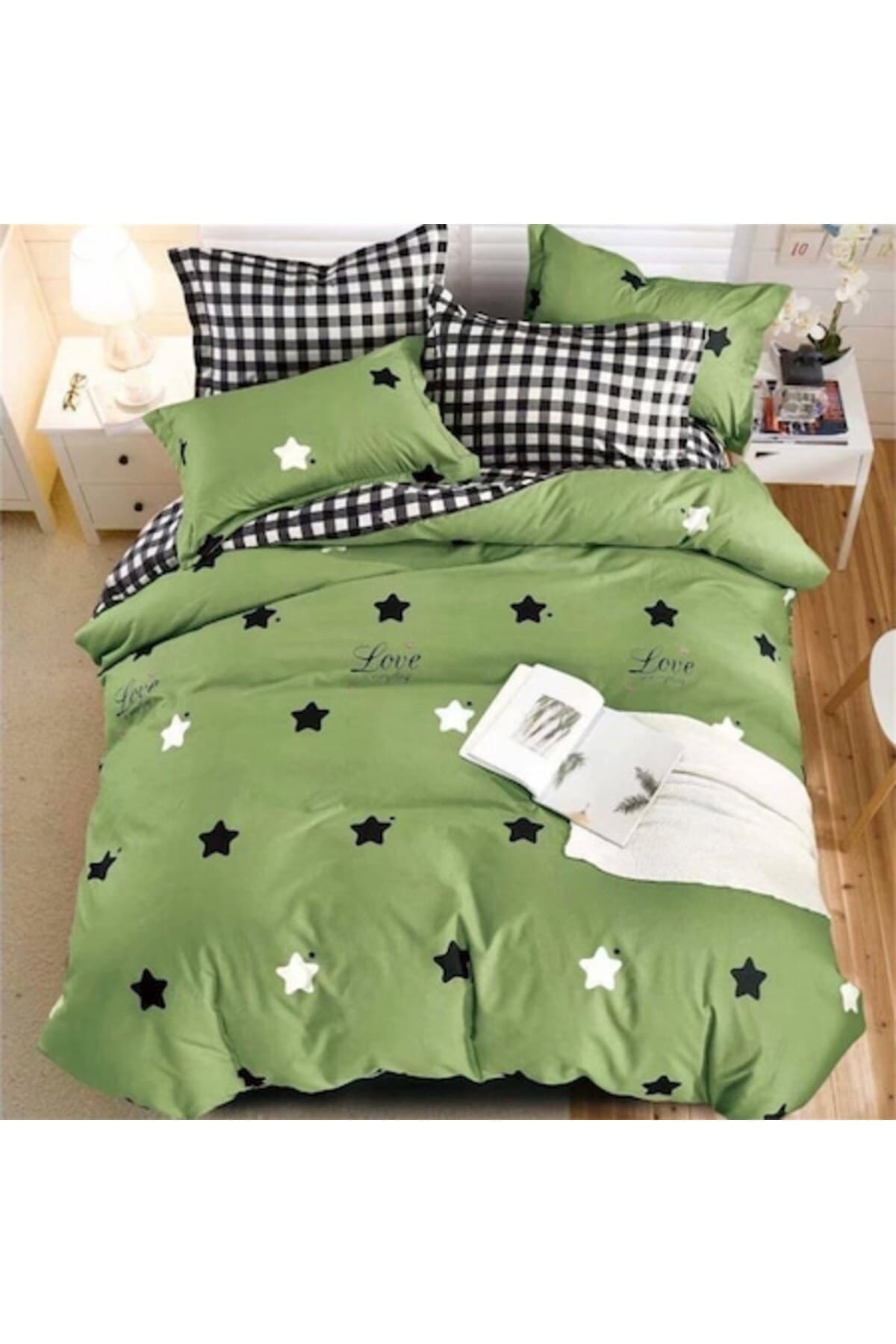 Fotografie produs: Set lenjerie de pat dublu, 6 piese, FINET3-74, imprimeu, 235 x 240 cm