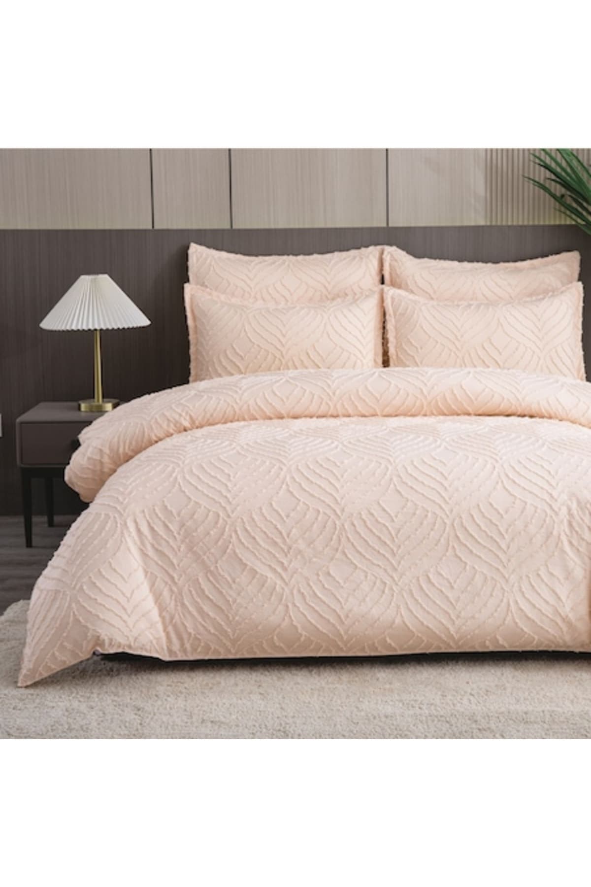 Fotografie produs: Set de lenjerie de pat dubla de lux din bumbac egiptean, cu 6 piese