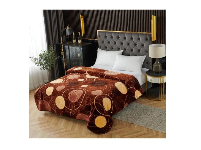 Fotografie produs: Patura groasa extra Cocolino 4, 5 kg - maro cu buline 200 x 230 cm