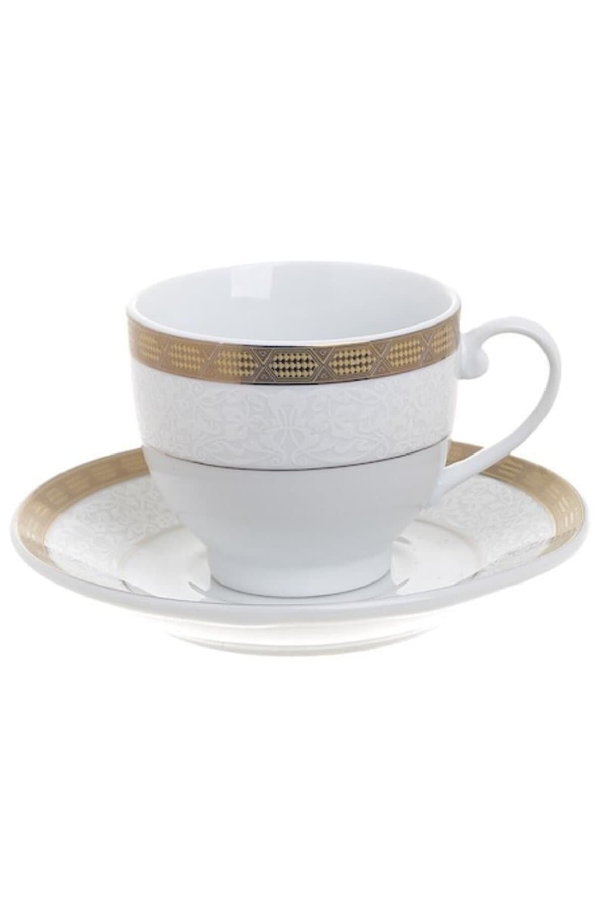 Fotografie produs: Set de 6 cesti si 6 farfurii Golden Elegance