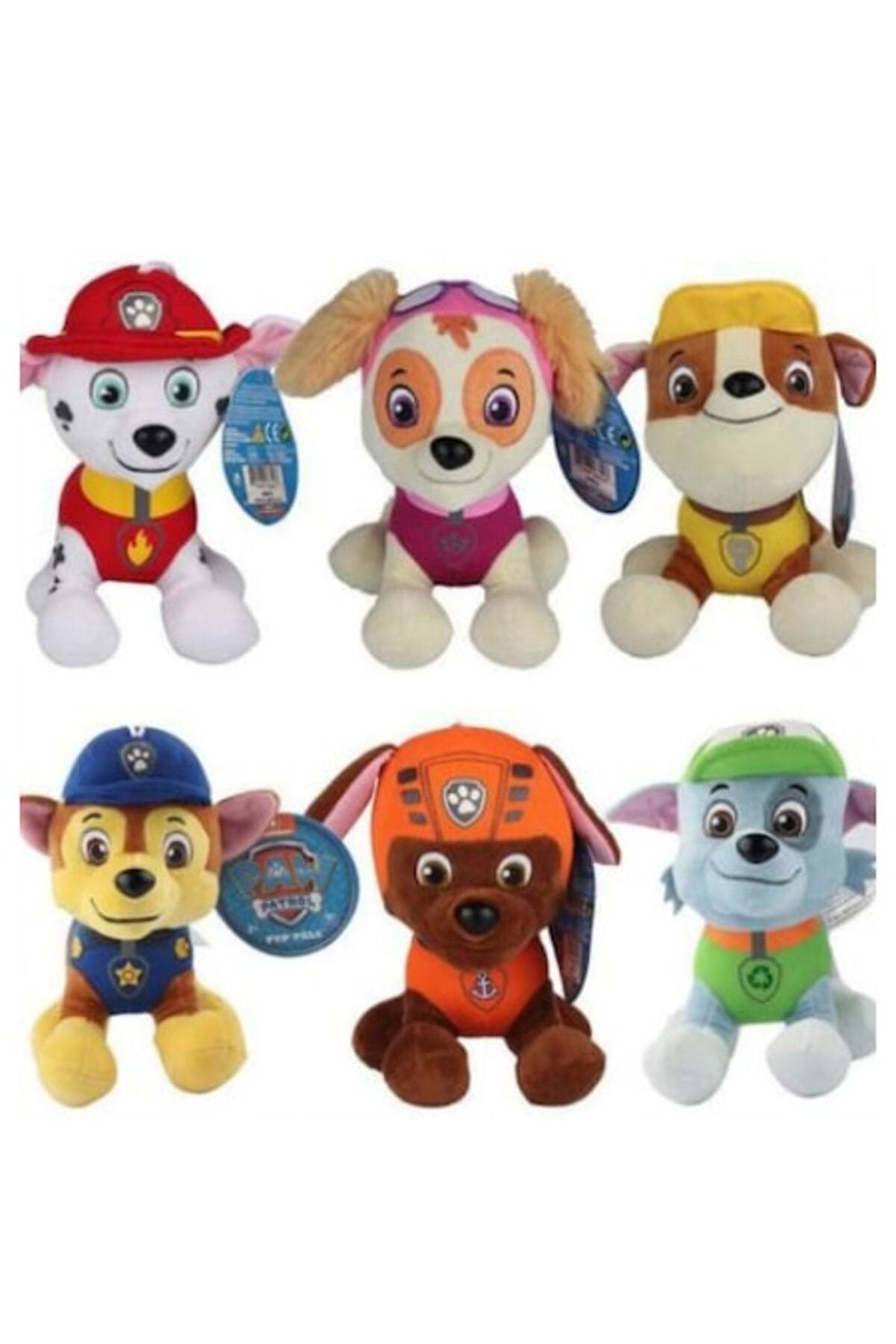 Fotografie produs: Set de 6 jucarii muzicale de plus, Patrula Catelusilor, +3 ani, 20 cm