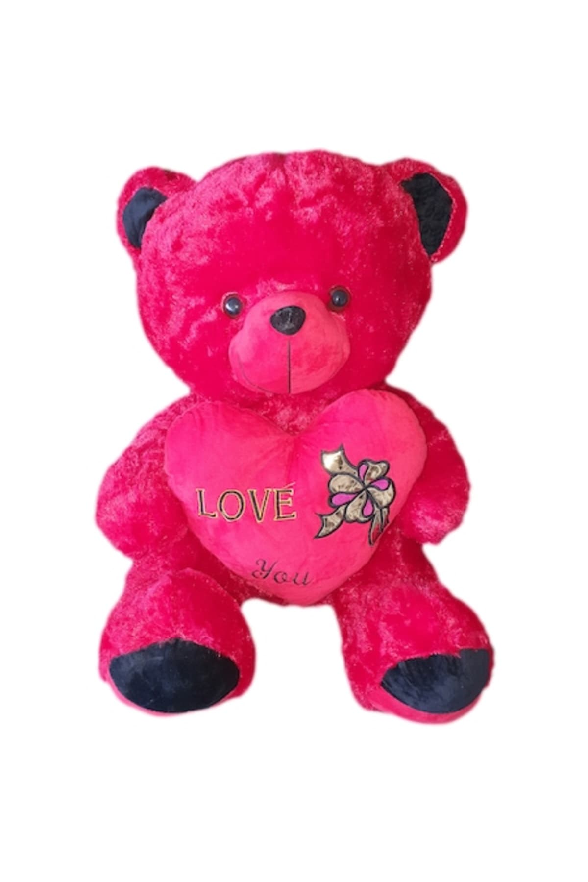 Fotografie produs: Ursulet de plus cu inima rosie, 70 cm