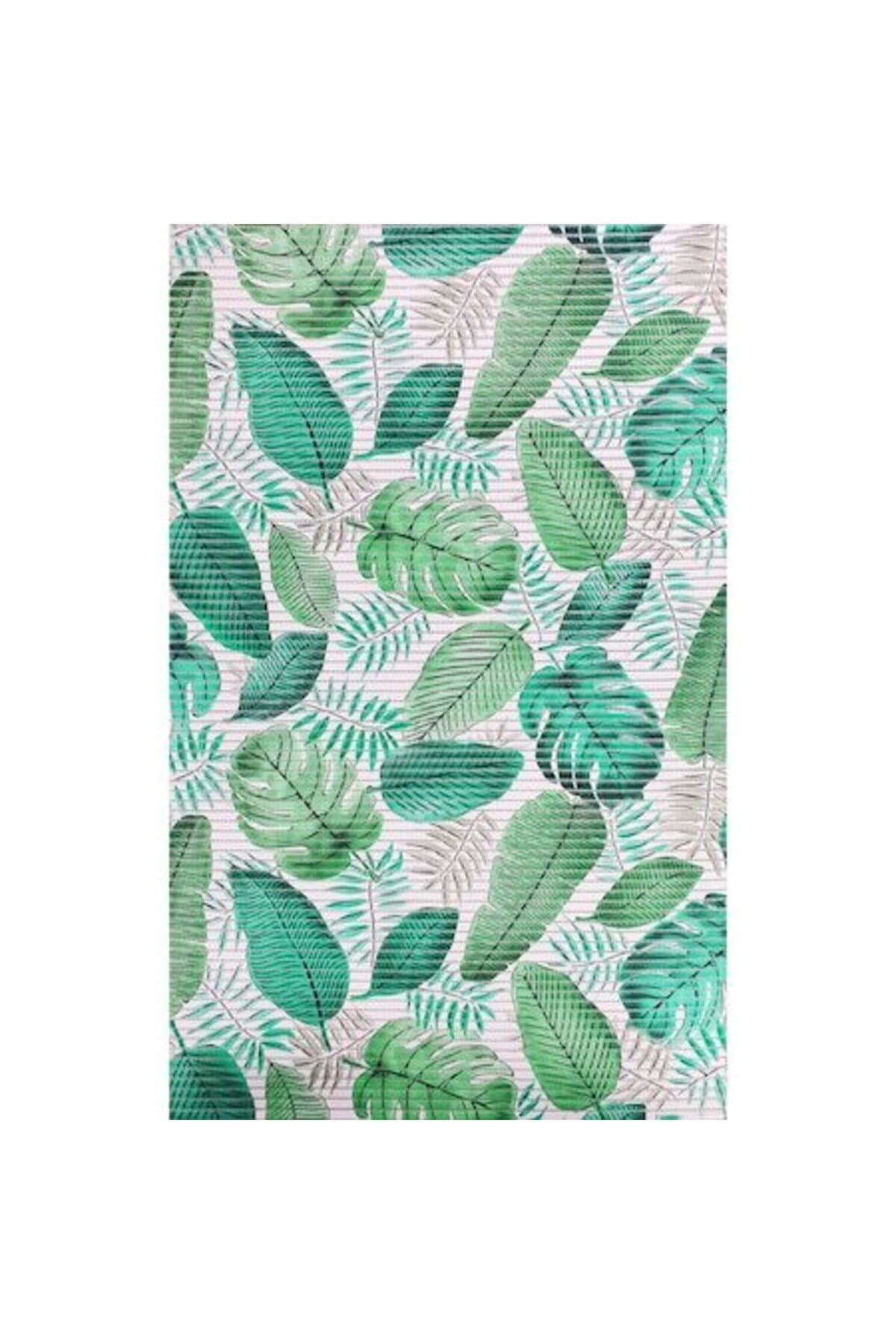 Fotografie produs: Covoras antiderapant, taiat la dimensiune, 65 x 10 cm, DecoMeister®, model Green Leaf