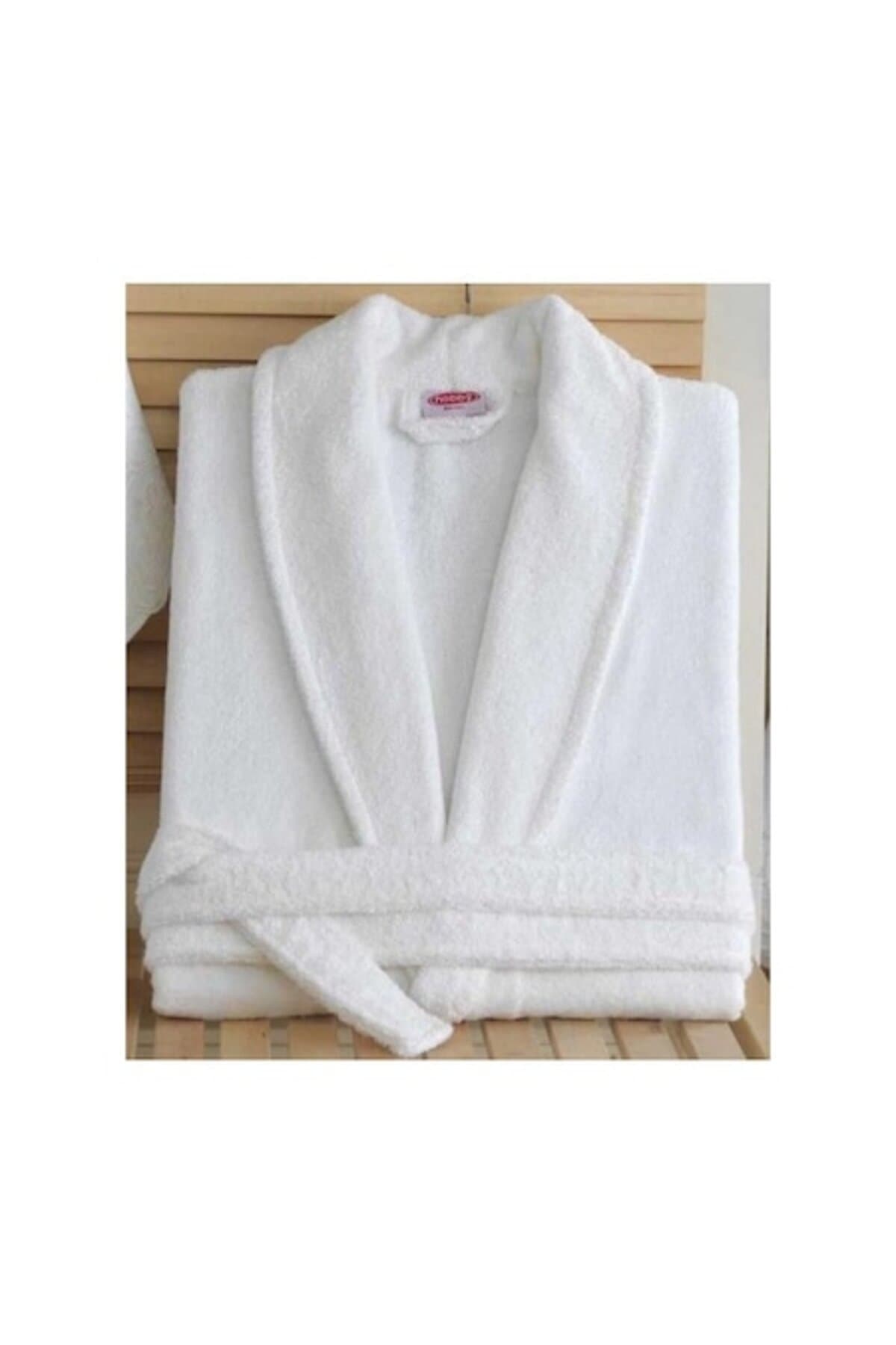 Fotografie produs: Halat de baie unisex din bumbac 100%, alb pufos