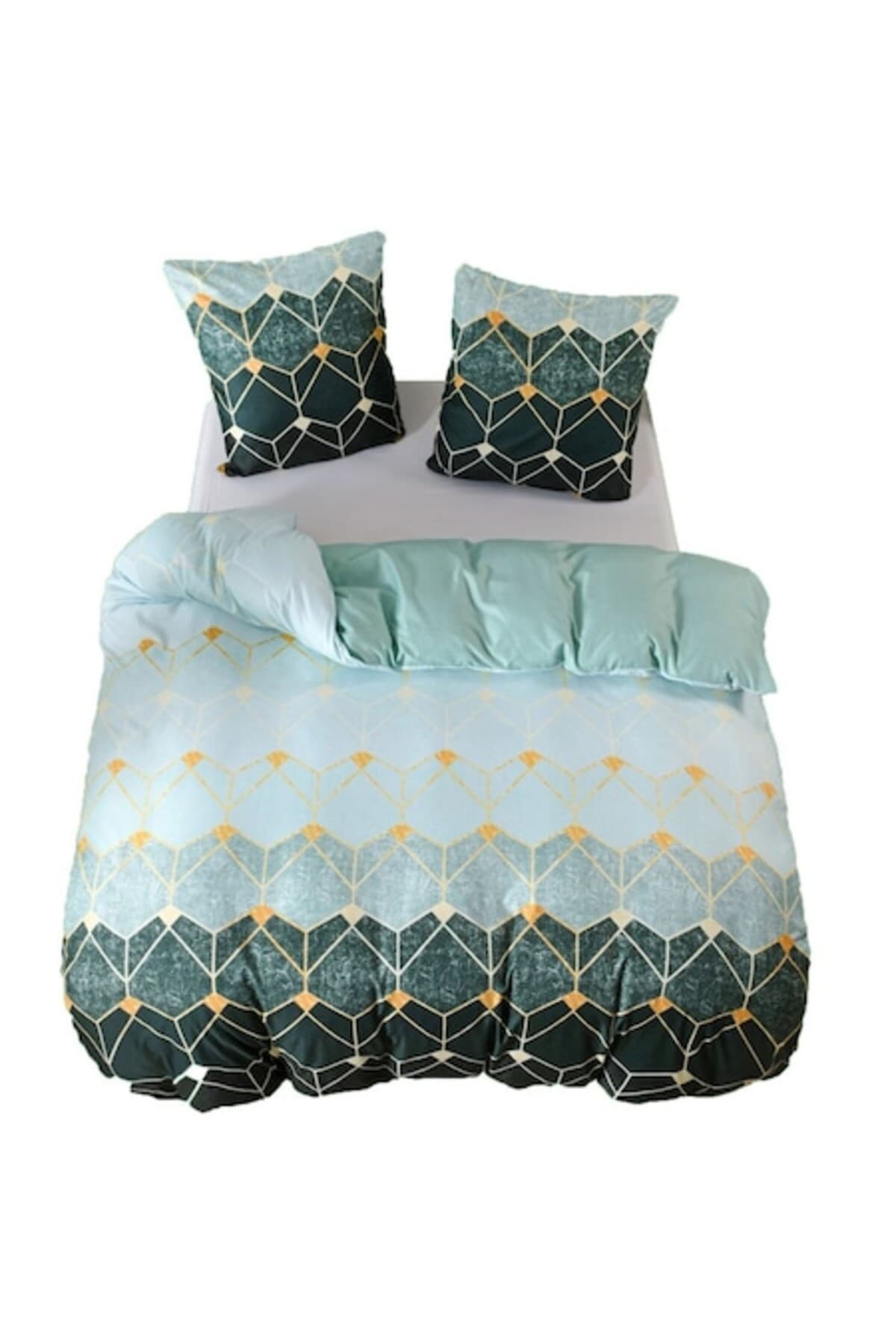 Fotografie produs: Set de lenjerie de pat satinata reversibila 140x200