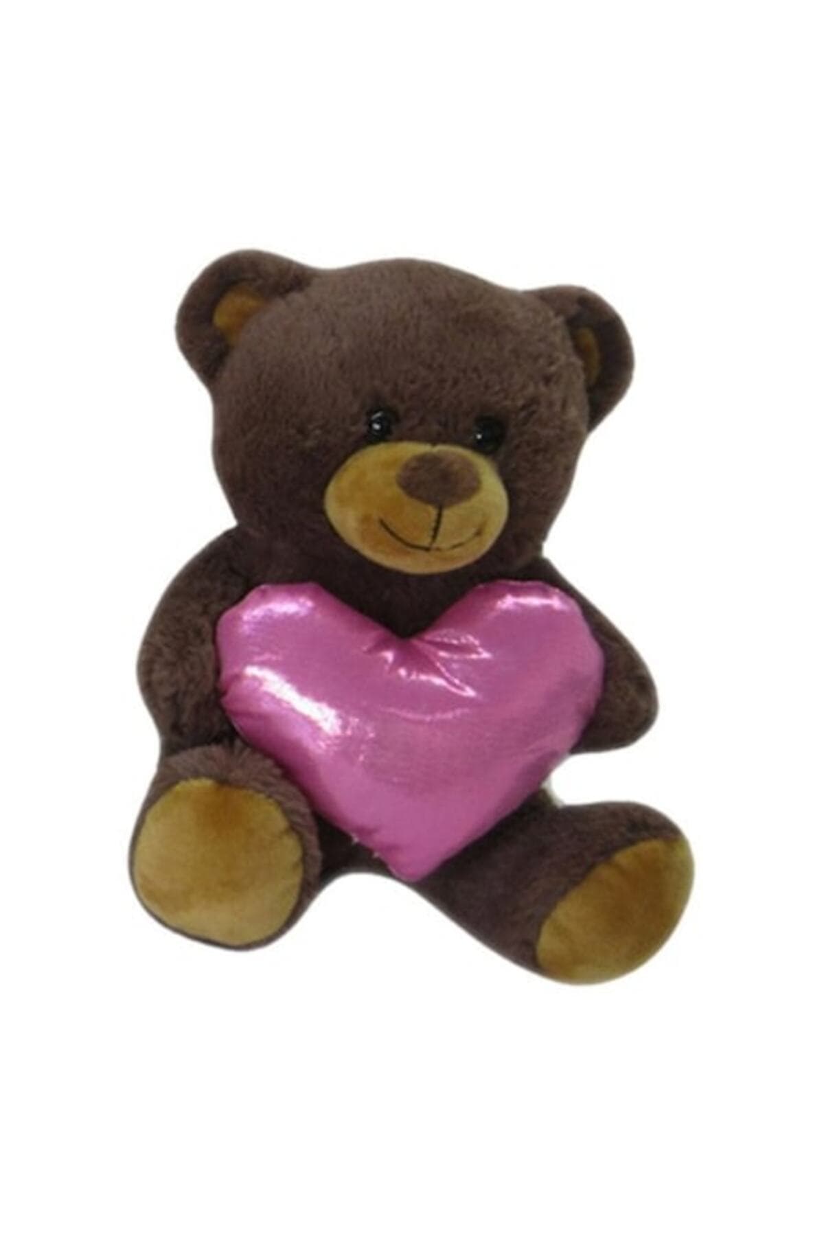 Ursulet de plus cu inima 25 cm, maro