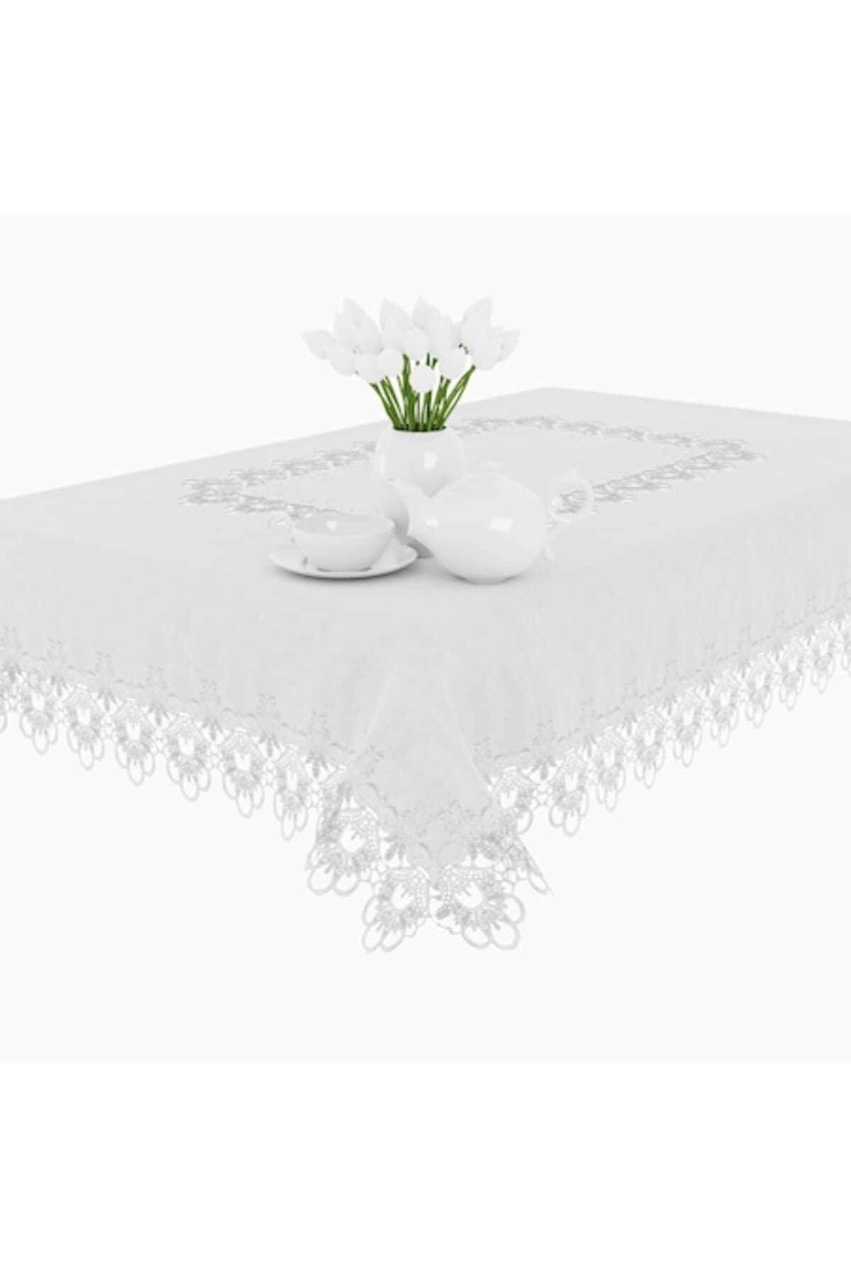 Fotografie produs: Fata de masa, Poliester, Rezistenta la pete, 140x240, Alba