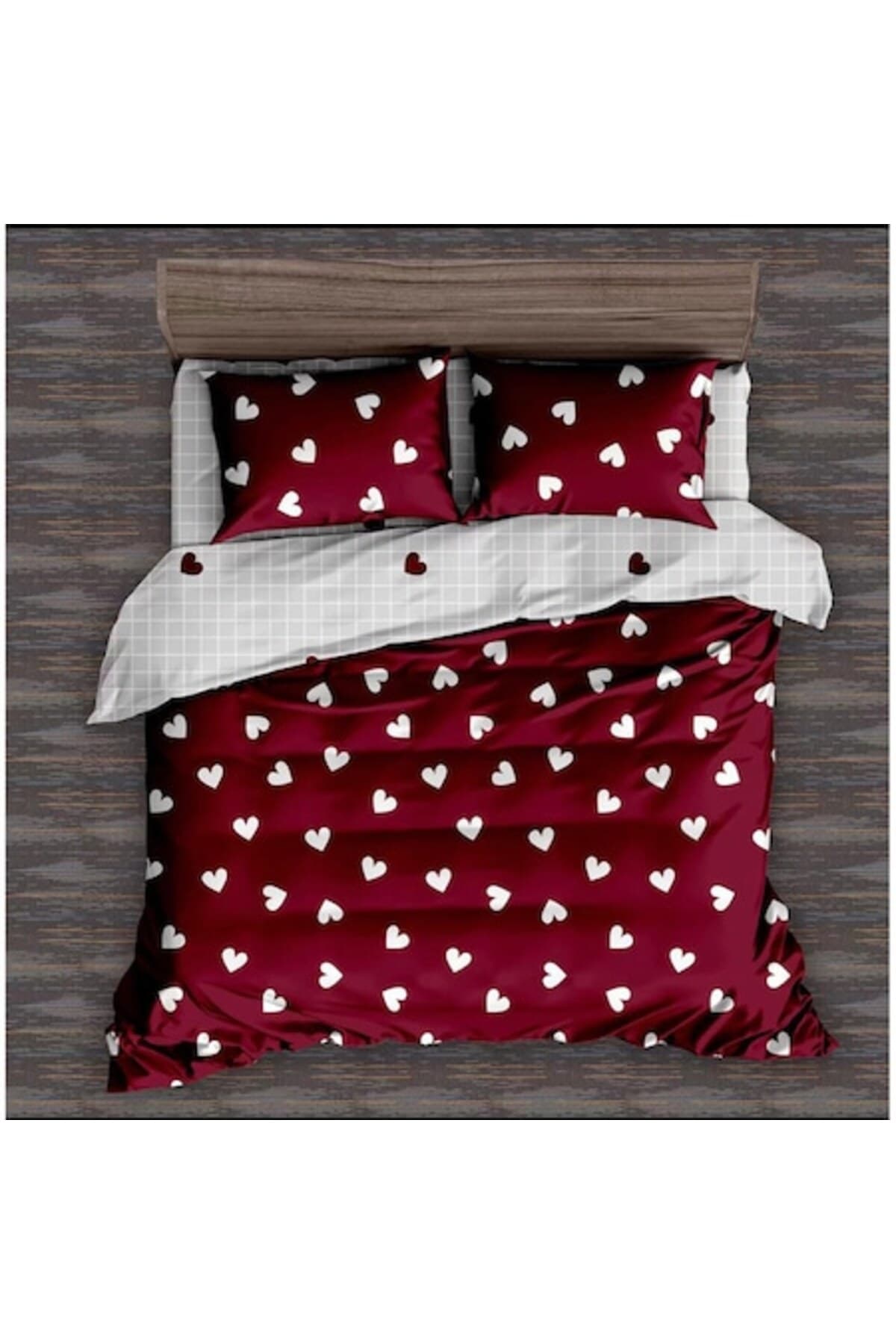 Fotografie produs: Set de lenjerie de pat satinata, Sonia Home, 6 piese, pat dublu