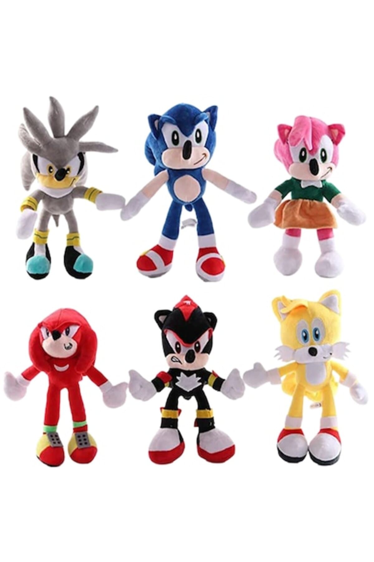 Fotografie produs: Set de 6 jucarii de plus Zenuk - Sonic Ariciul, Sonic Ariciul si Prietenii Sai, Multicolor