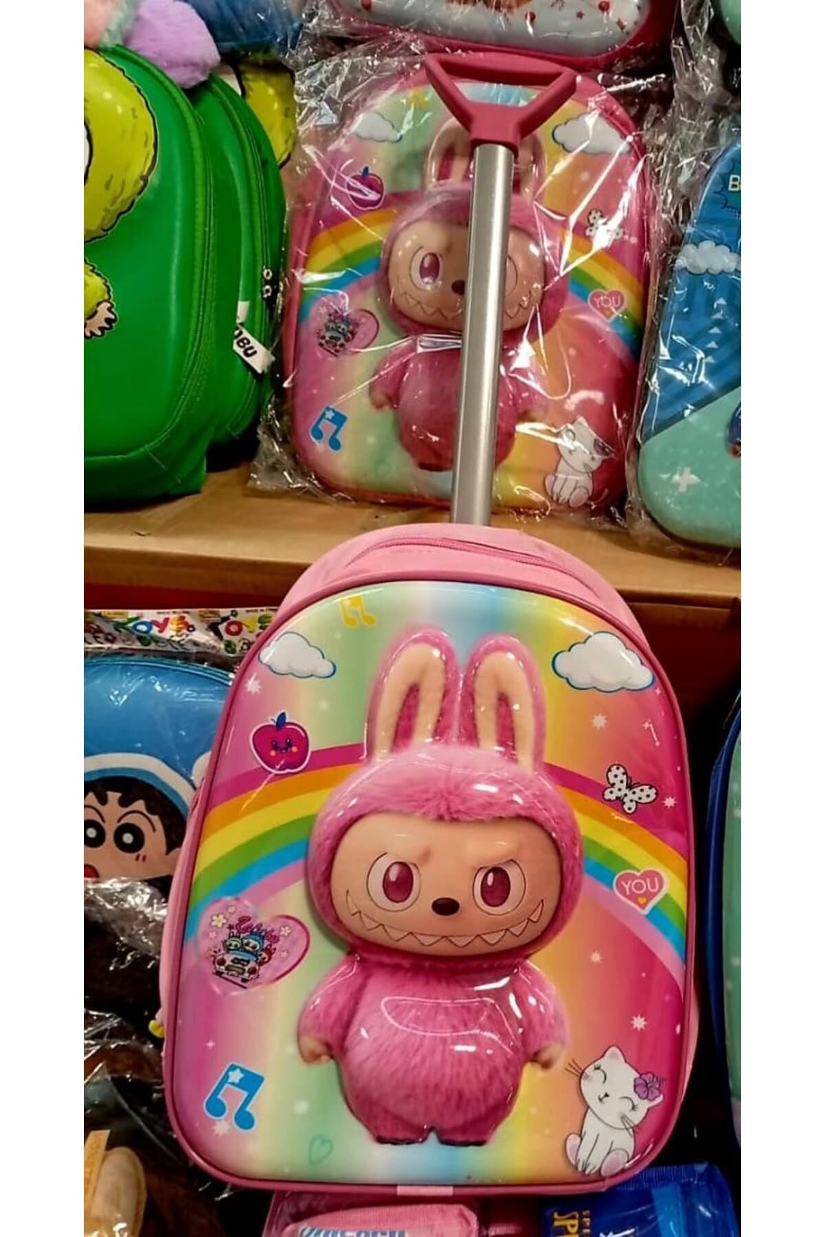 Fotografie produs: Ghiozdan Troler Scolar, LABUBU, Roz