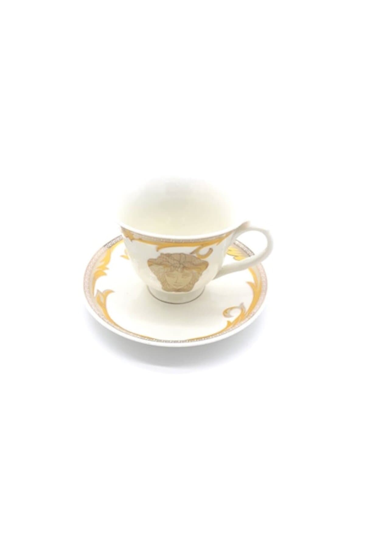 Fotografie produs: Set de 6 cesti ceramice cu farfurii, model Versace