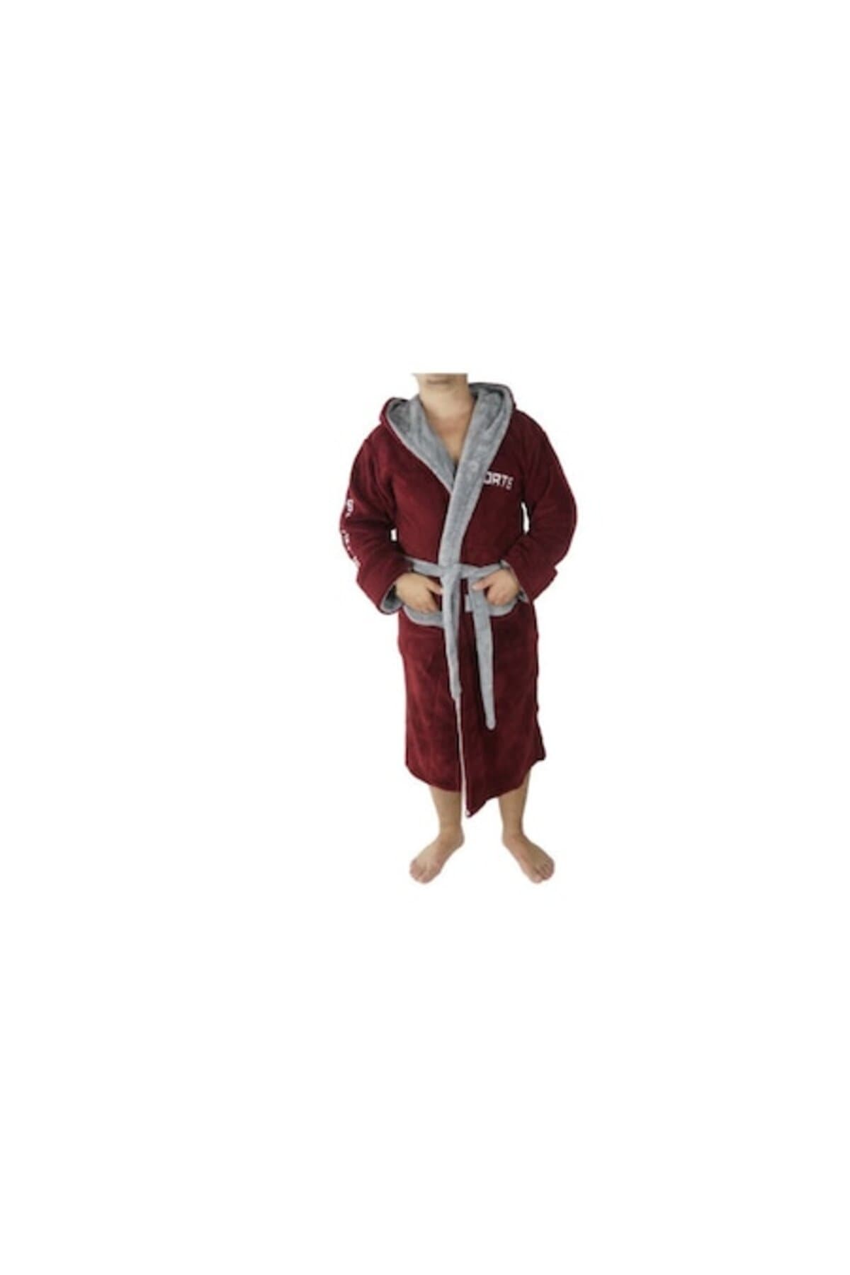 Fotografie produs: Halat de baie barbatesc, model sport, visiniu, 2XL - Concept E Efrall