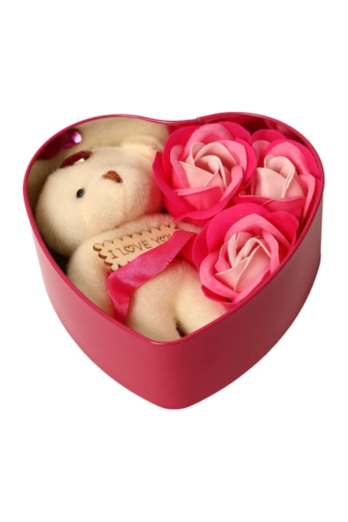 Aranjament floral cu ursulet de plus Deliny®