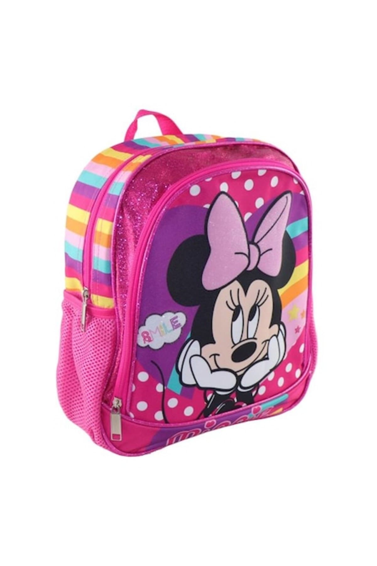 Fotografie produs: Ghiozdan, cu Minnie Mouse, roz, 2 compartimente, dimensiuni 27x8x32