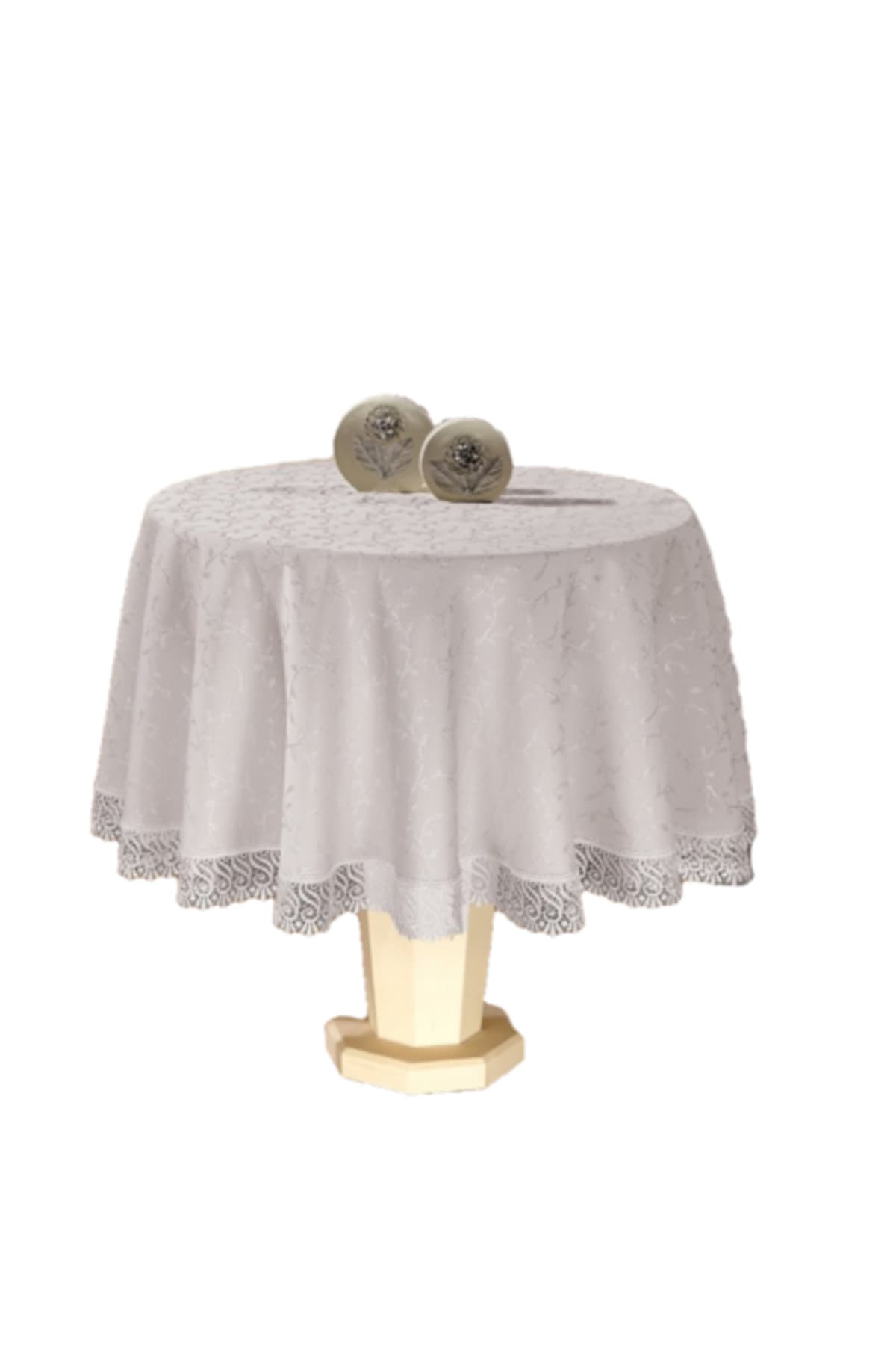 Fotografie produs: Fata de masa Jackline, rotunda, 160 cm, culoare alba