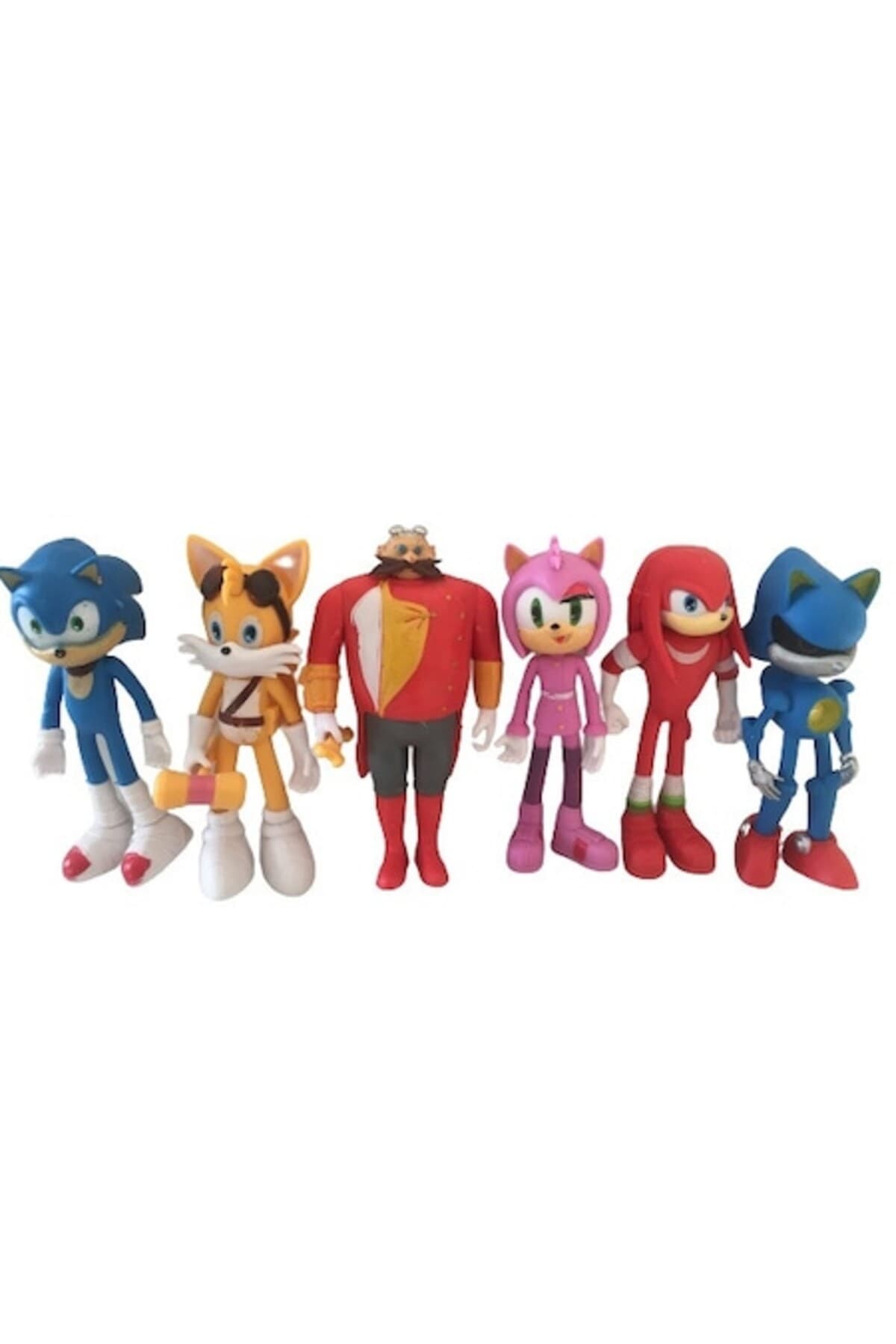 Fotografie produs: Set de 6 figurine Sonic si Dr. Eggman, H 13 cm, multicolore