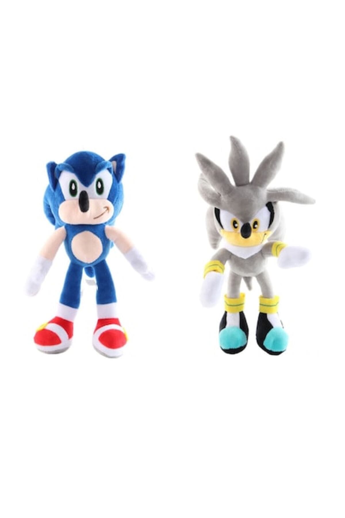 Set de 2 jucarii de plus, SONIC si SONIC ARGINTIU