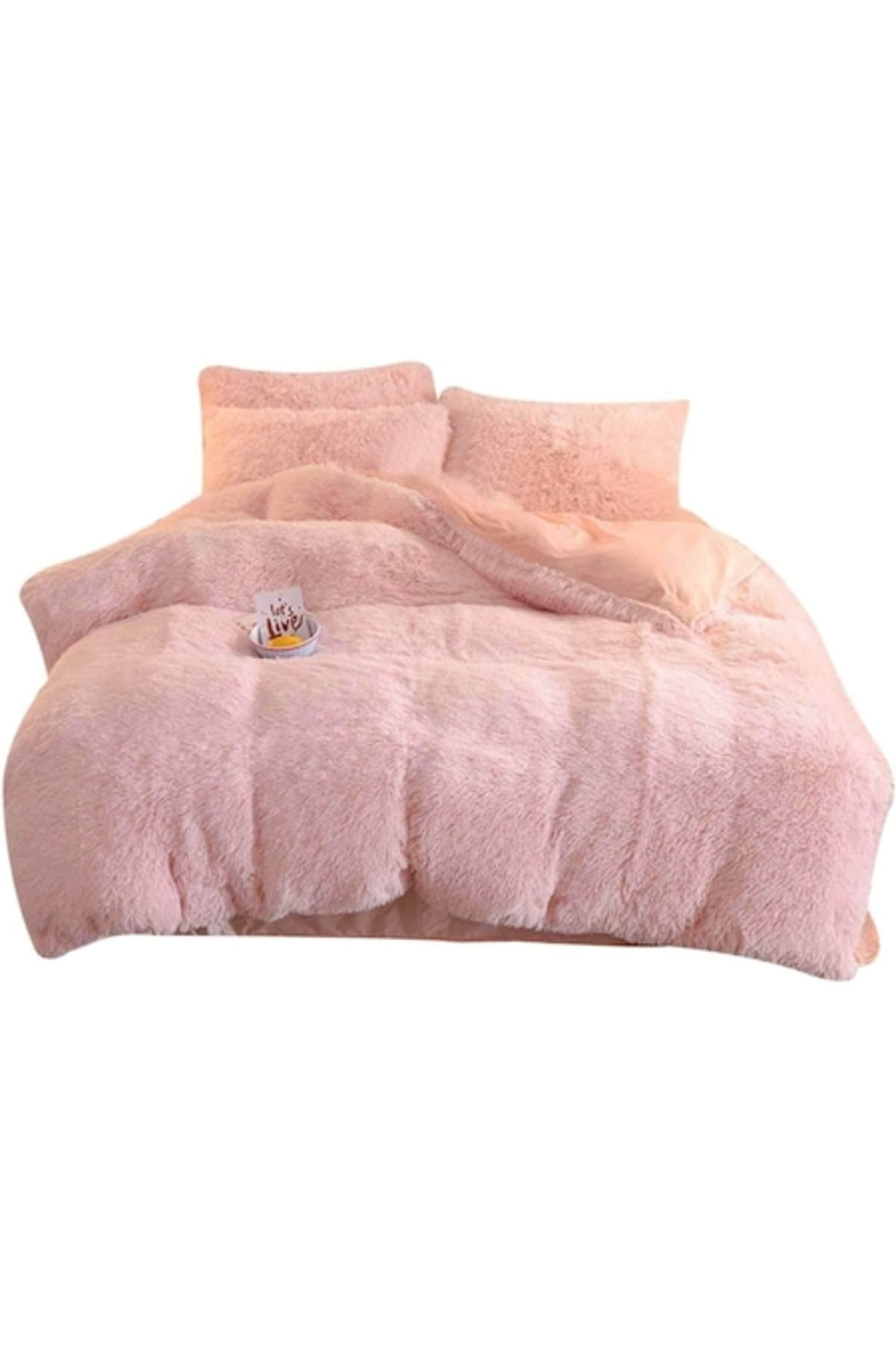 Fotografie produs: Set de lenjerie de pat moale si pufoasa pentru doua persoane - SNUGGBED roz