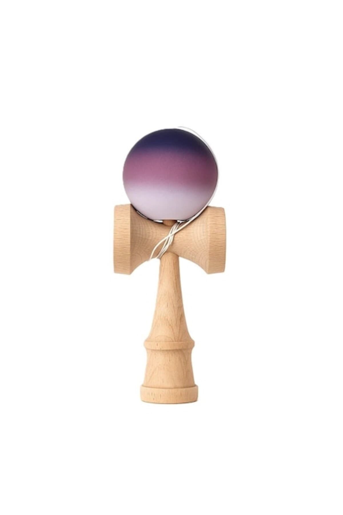 Fotografie produs: Jucarie Kendama interactiva din lemn, Flippy, 18 cm, joc de indemanare pentru copii si adulti, model gradient 15, neagra