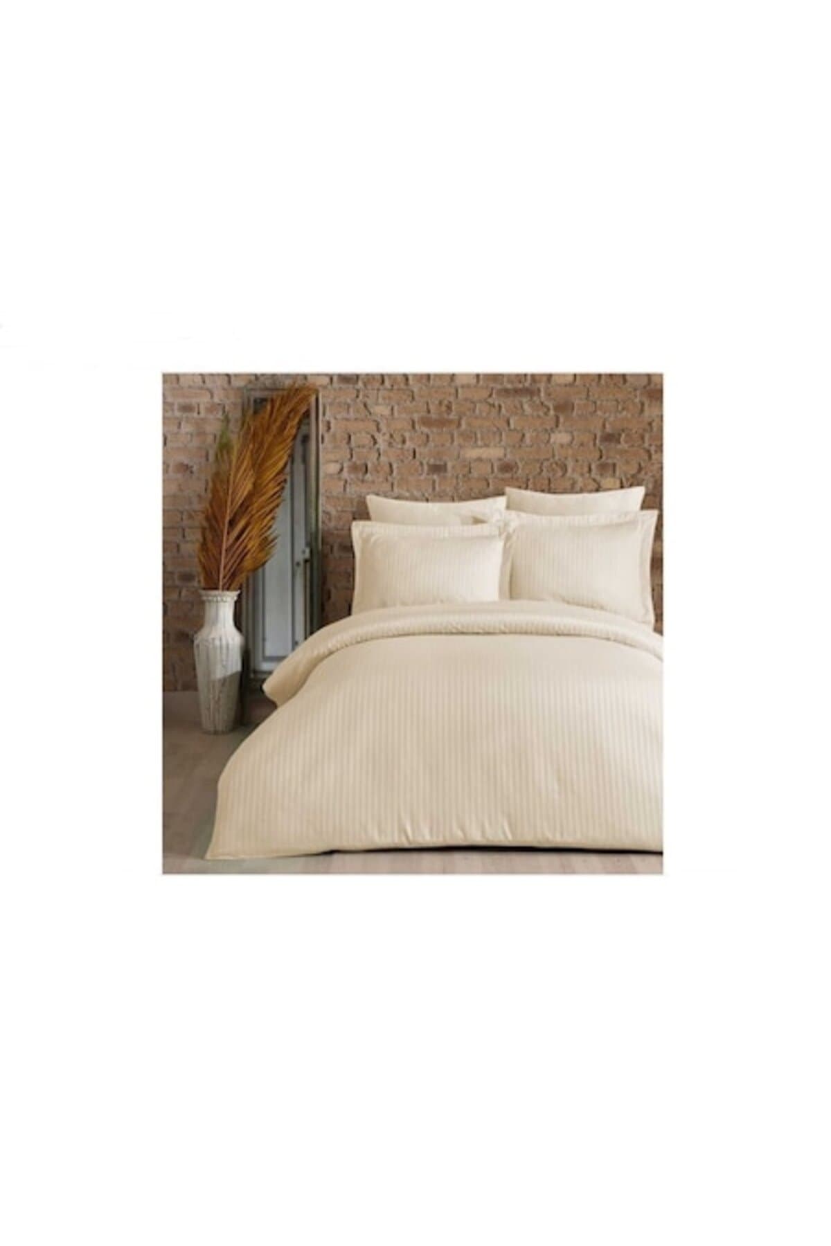 Fotografie produs: Set lenjerie de pat dublu 200 x 220 cm, 4 piese, crem/bej deschis