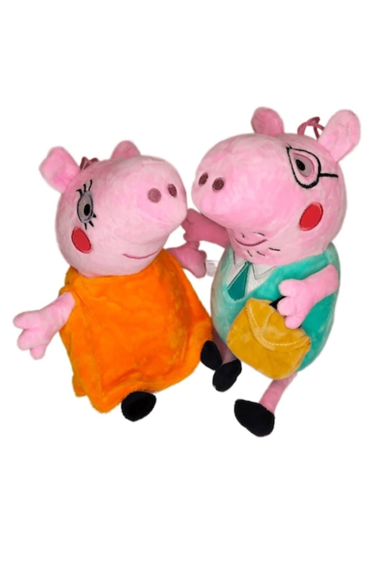 Set de 2 jucarii de plus , 30 cm, Peppa, Mama si Tati Pig, multicolore