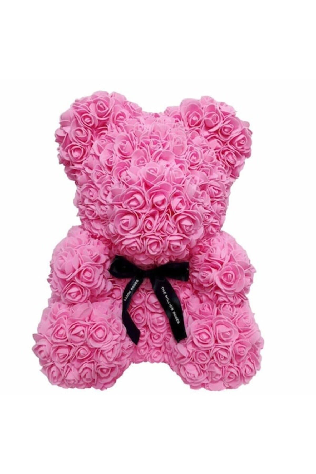 Fotografie produs: Ursulet roz decorat cu trandafiri