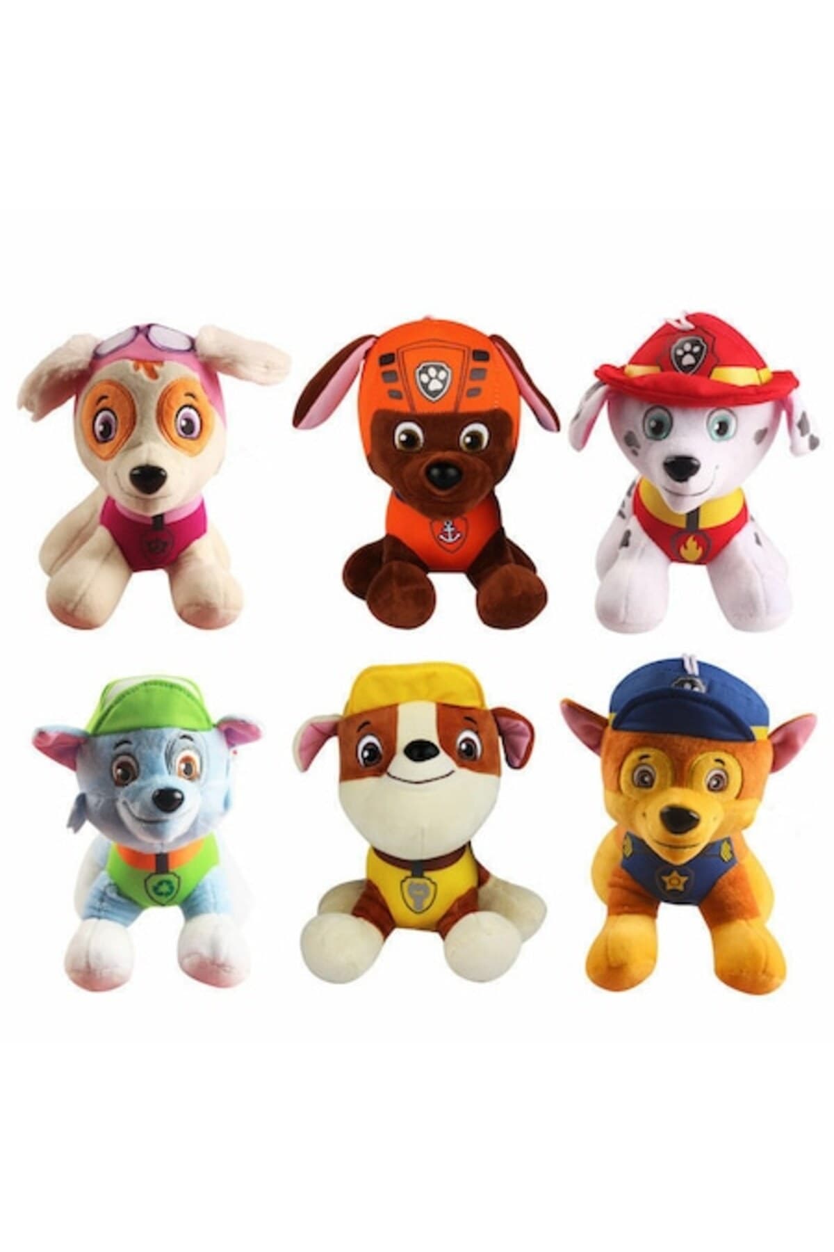 Fotografie produs: Set de 6 jucarii muzicale de plus Patrula Catelusilor, 25 cm