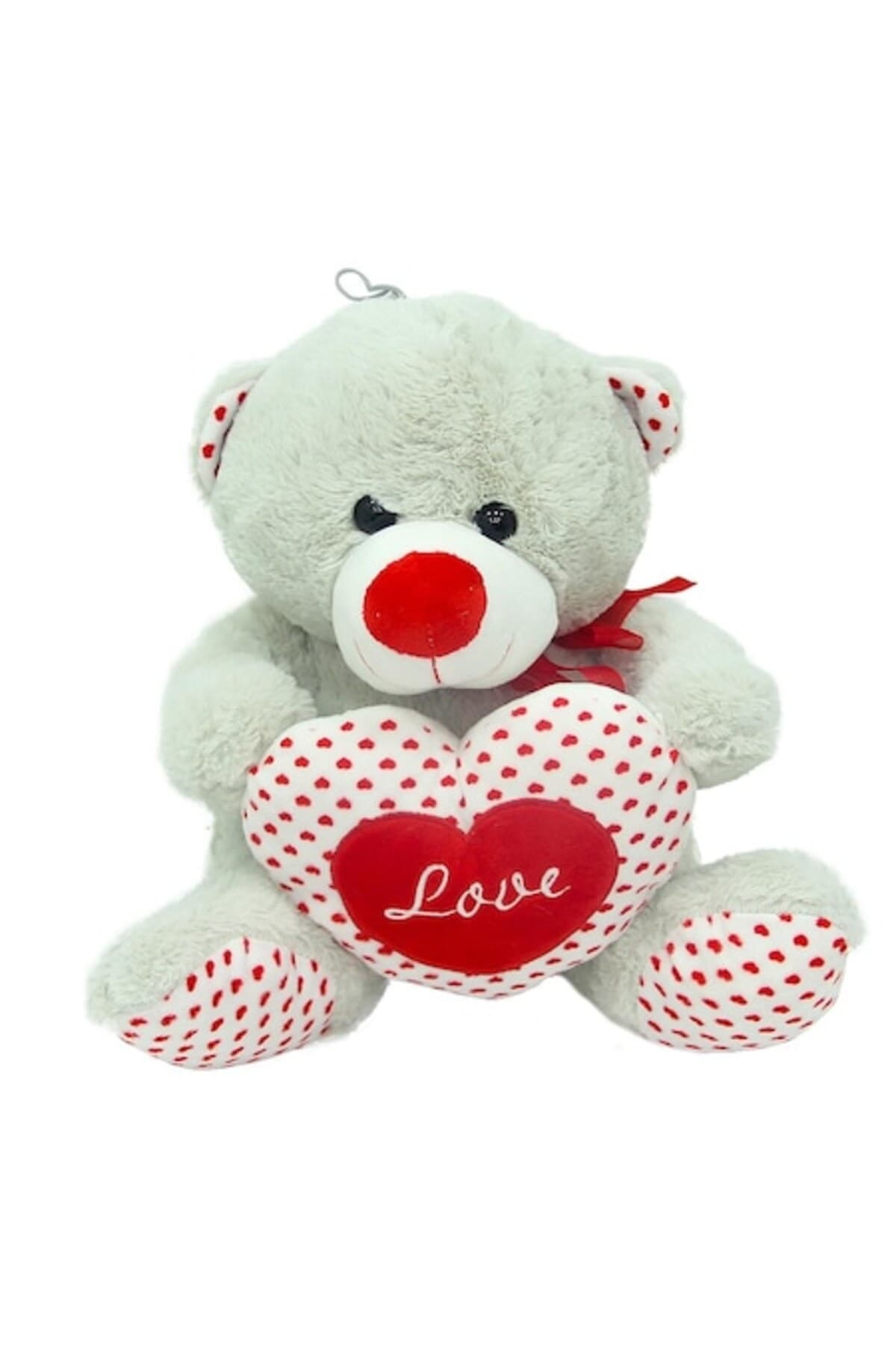 Ursulet de plus cu inima, gri, Halley, 40 cm