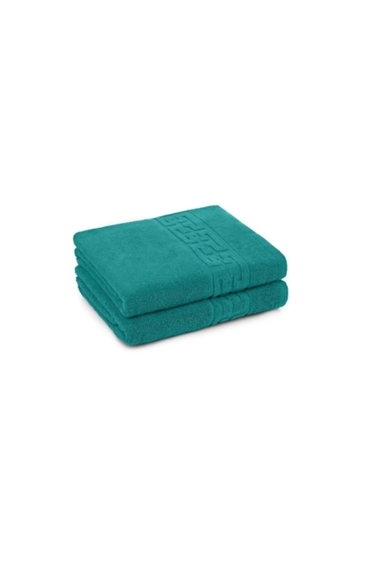 Fotografie produs: Set de 1 prosop de baie 70 x 140 si 1 prosop de fata 50 x 90, 500g, calitate hoteliera, model grecesc, verde