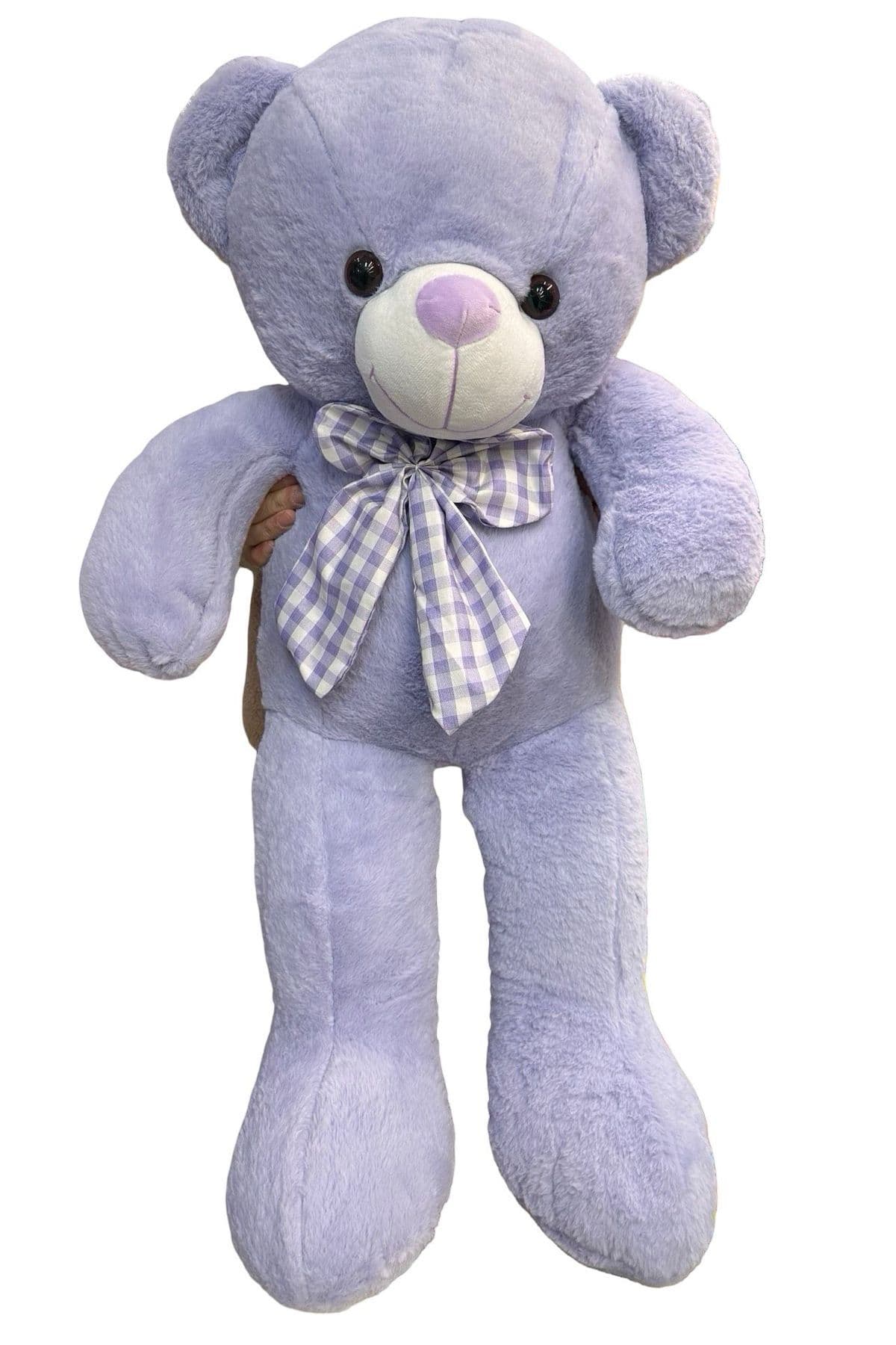 Ursulet de plus gigant violet deschis cu funda - 90 cm