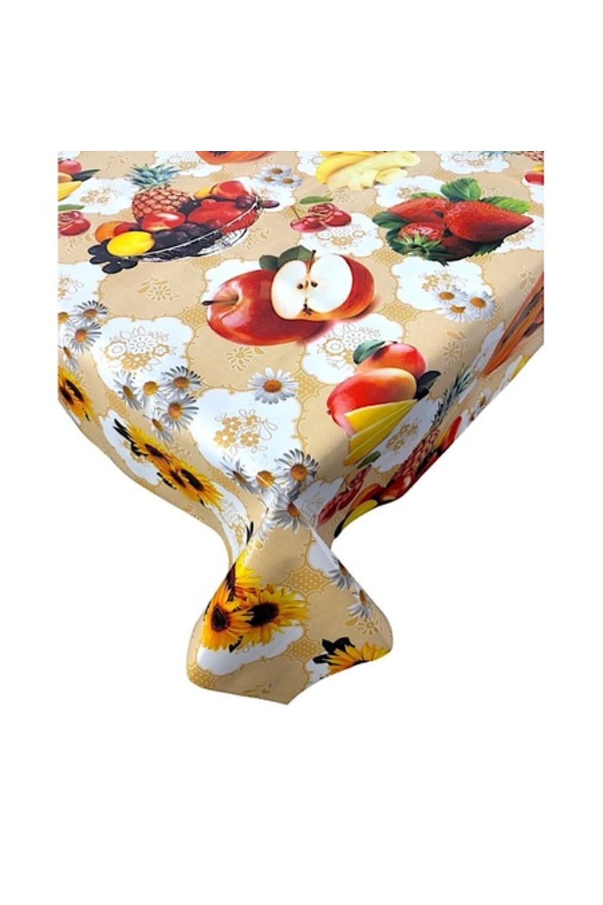 Fata de masa tip musama, model cu fructe, 140 x 500 cm