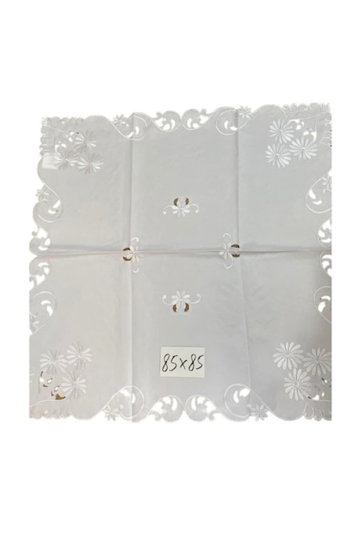 Fotografie produs: Fata de masa alba brodata - Textil 85 x 85 - Concept E EFRALL