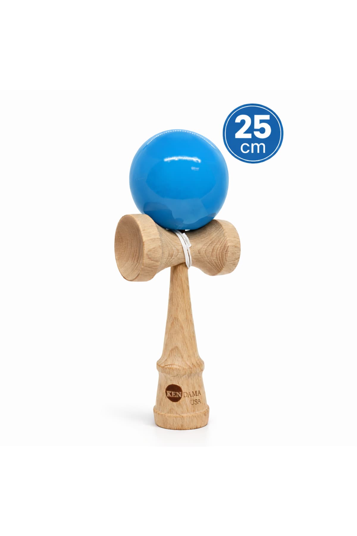 Fotografie produs: Kendama profesionala din lemn, bila albastra, 25 cm pentru copii si adulti