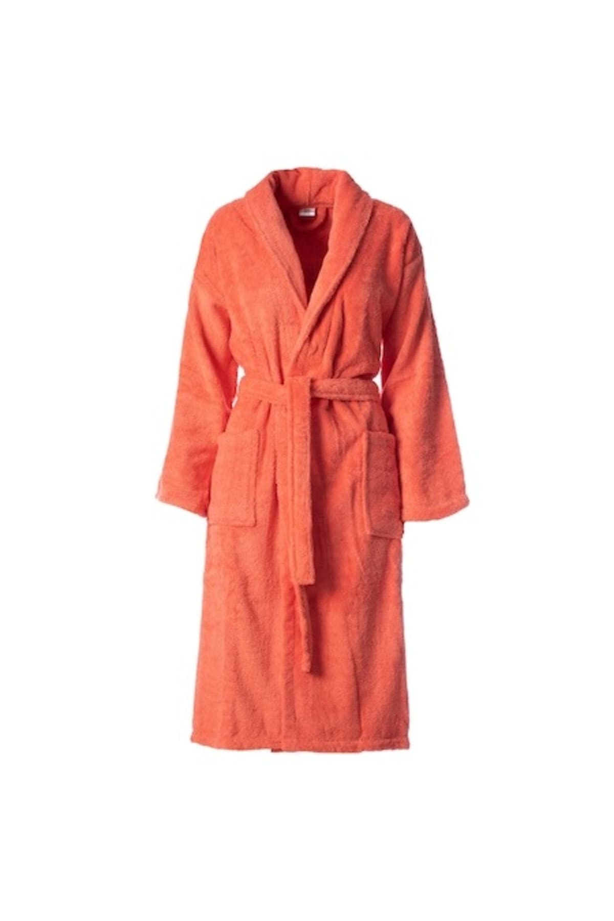 Fotografie produs: Halat de baie pentru femei, model patrat, bumbac, marime universala, culoare coral