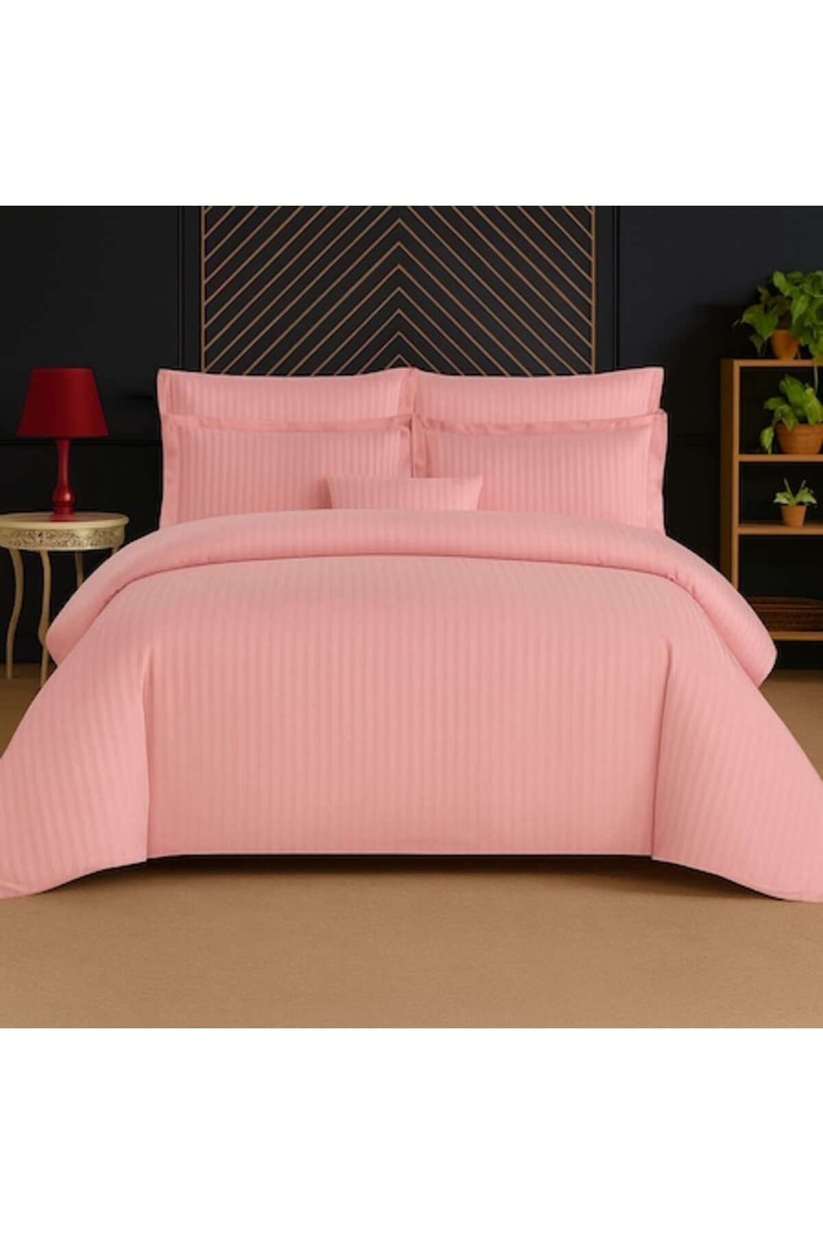 Fotografie produs: Set de lenjerie de pat Damasc, 6 piese, roz