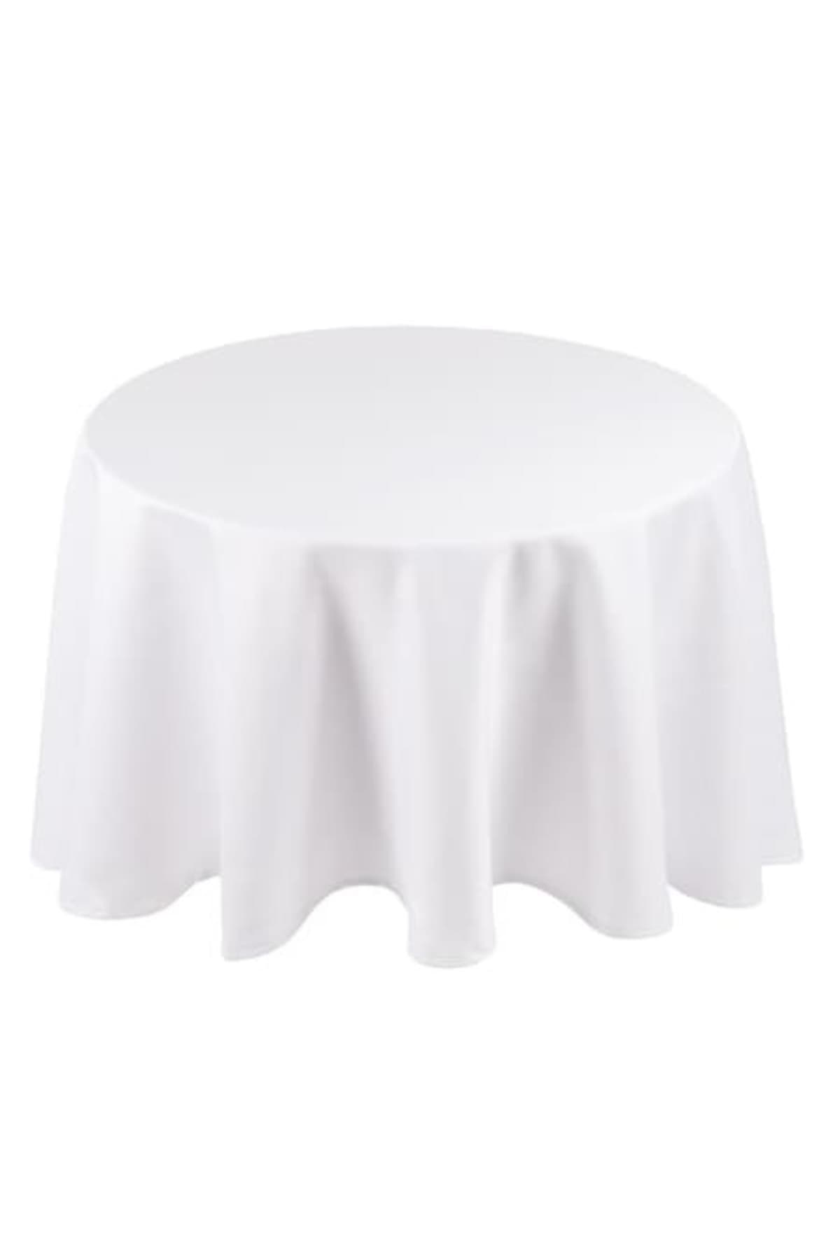 Fotografie produs: Fata de masa, Textilia, Aura, acoperita cu teflon, alba, rotunda, L150 cm - Alb