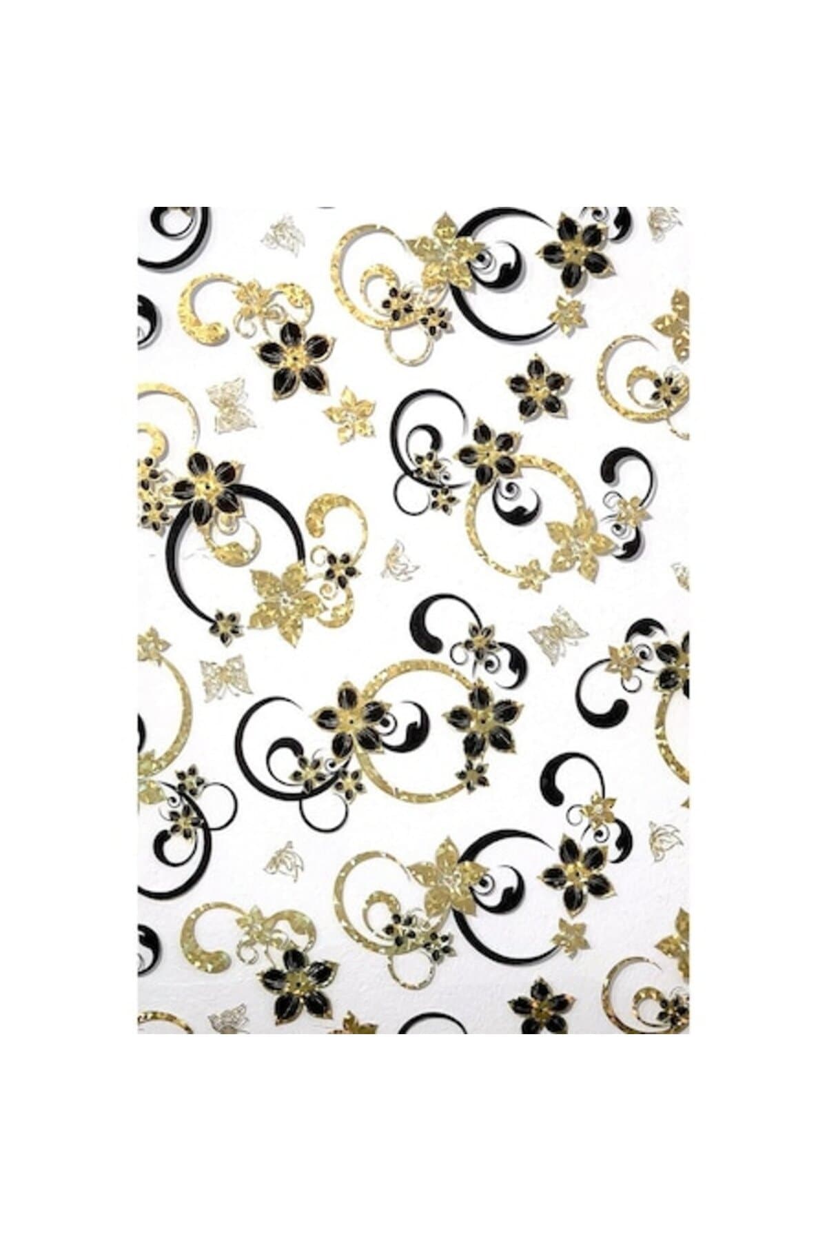 Fotografie produs: Fata de masa transparenta din silicon cu model auriu mic, 100 x 220 cm - Auriu