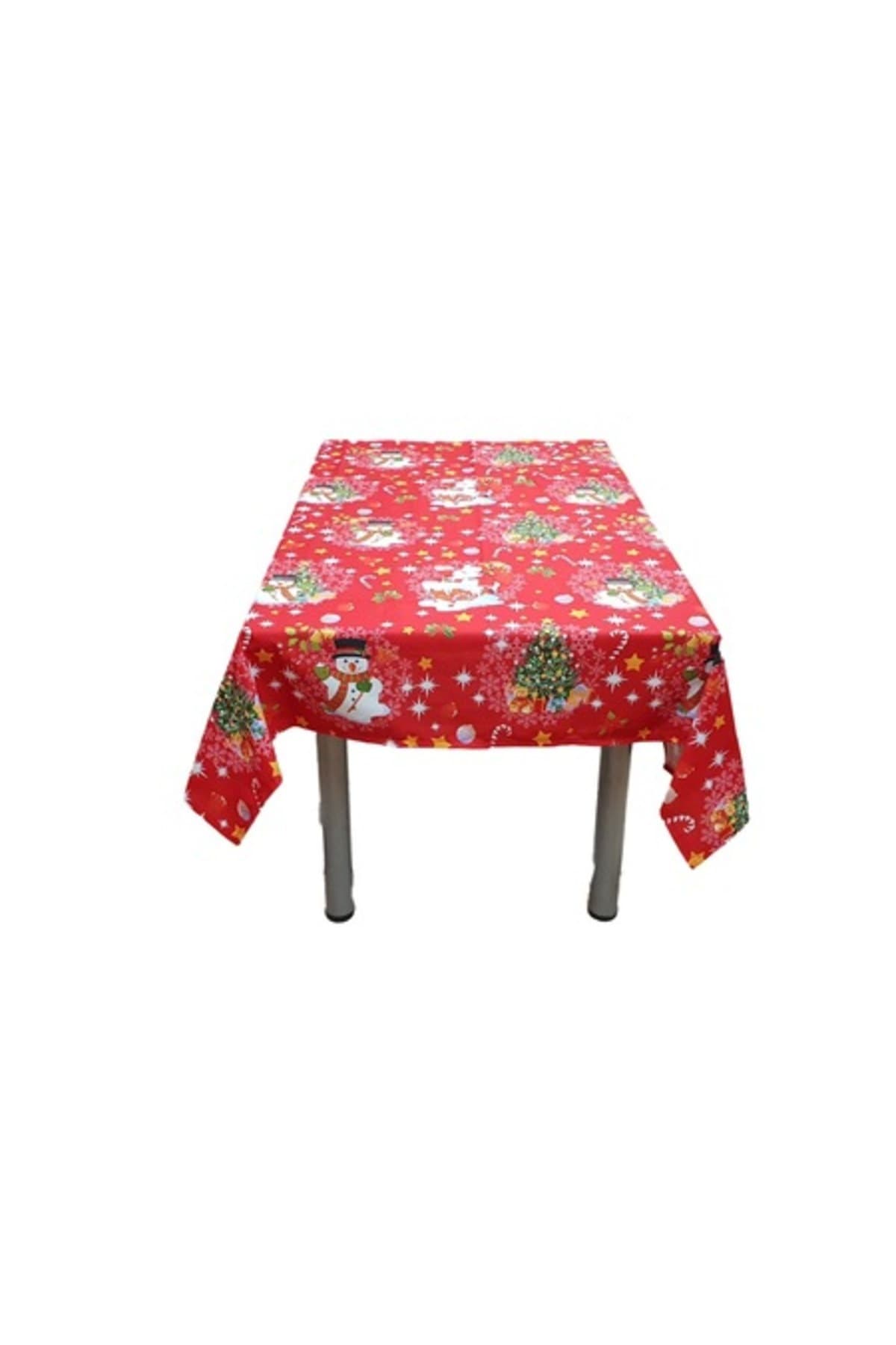 Fotografie produs: Fata de masa 250 x 150 cm, din Bumbac, motive Craciun, Rosu - Rosu