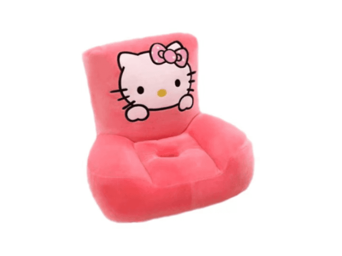 Fotoliu din plus pentru copii cu spatar, Hello Kitty, 50 cm, Roz
