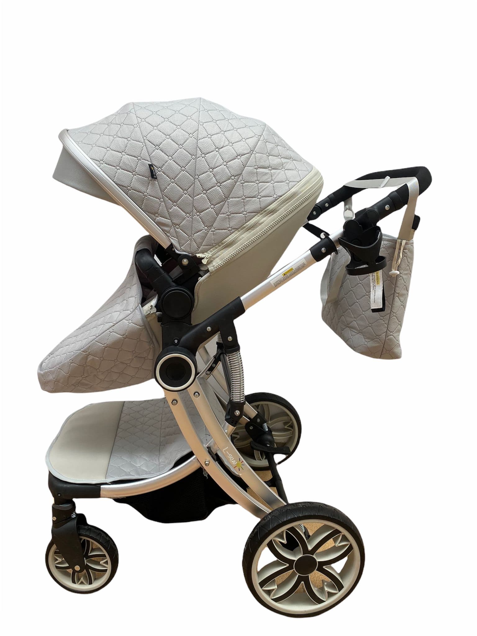 Fotografie produs: Carucior forma de ou 2 in 1, reversibil, gri cu landou -Concept E Efrall - Multicolor