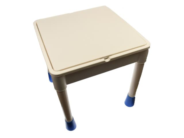 Fotografie produs: Masuta educativa de desenat si construit 3 in 1, cu cuburi LEGO, spatiu de depozitare, ideala pentru diferite activitati-Concept E Efrall - Multicolor